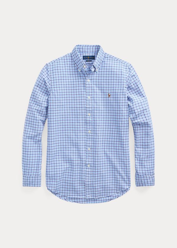 Men's Polo Ralph Lauren Classic Fit Plaid Oxford Shirt | 632541QIO